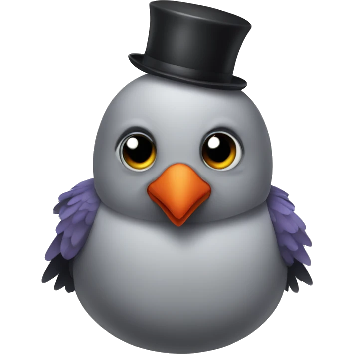Pigeon in a clown costume emoji