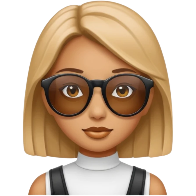 Girl wearing sunglasses emoji