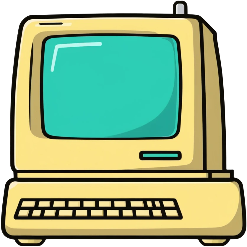 Old style computer system emoji