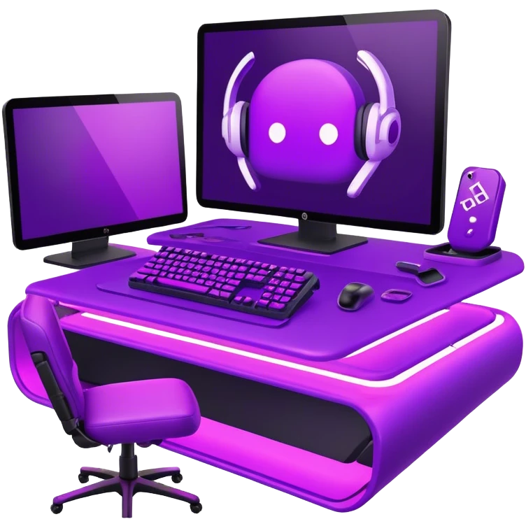 neon Purple gaming  emoji
