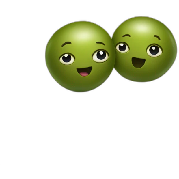 stack of two olives but one is feeling weird emoji