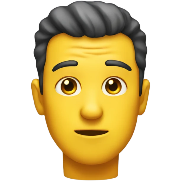 Side eye yellow guy emoji