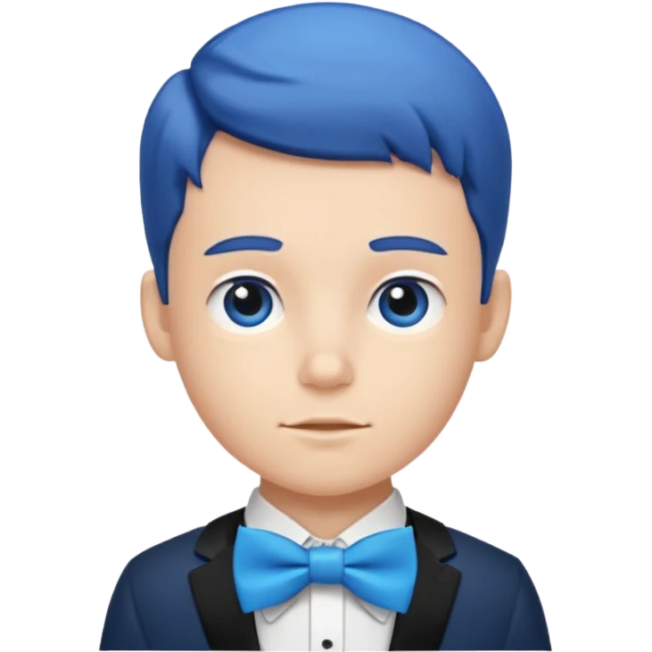boy withblue bow emoji