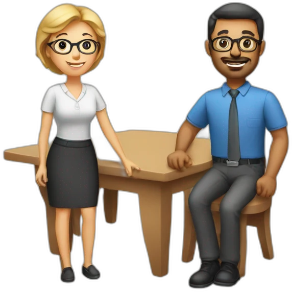 mom and dad teacher emoji
