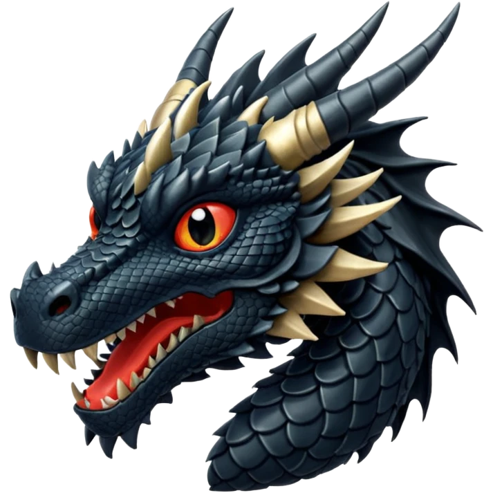 

black dragon head emoji
