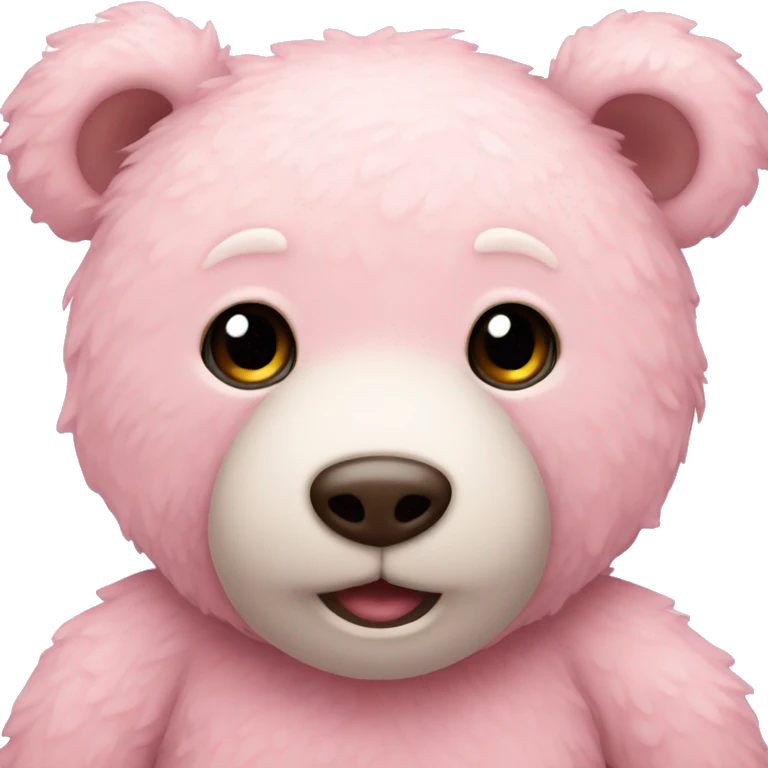 pastel pink teddy bear emoji