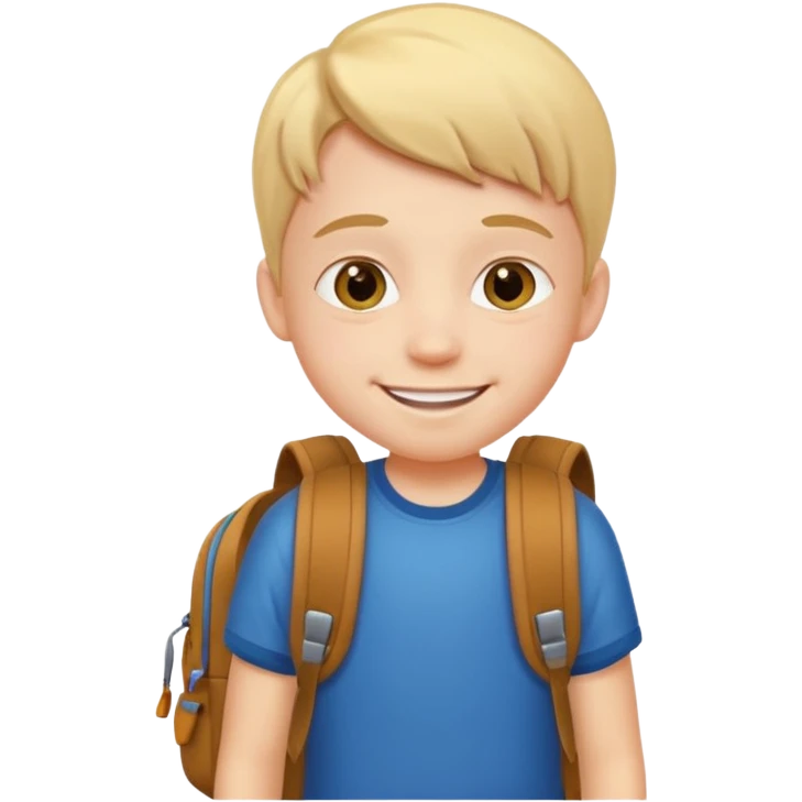 student kid with backpack emoji