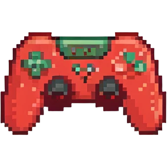 Controller or game icon with text "Гайды для новичков" in red and black pixel art emoji