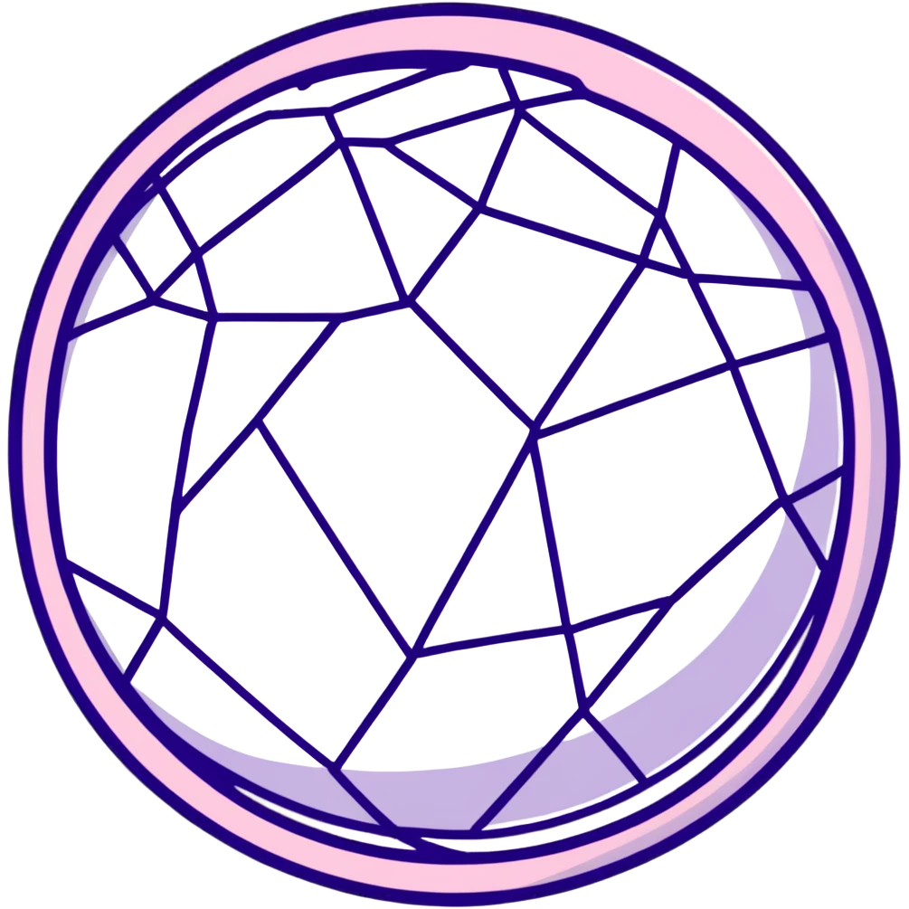 world globe with a connected network, purple and light pink colors emoji