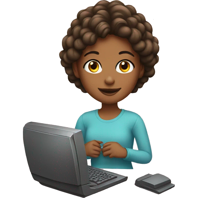 girl computer emoji