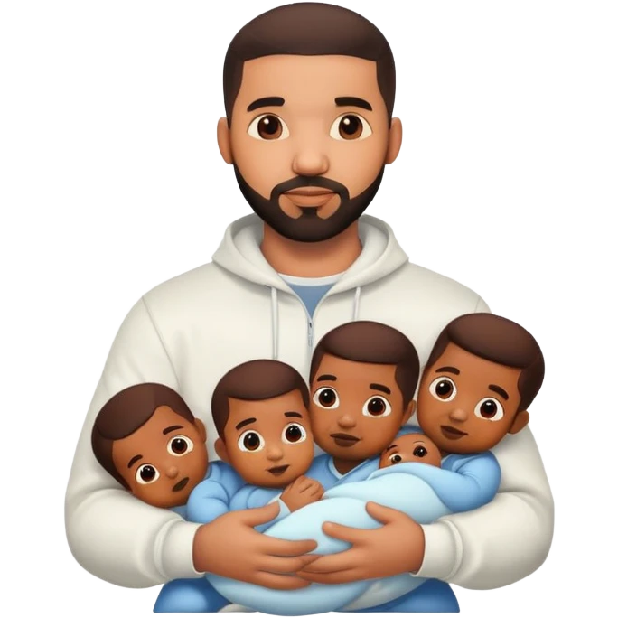 drake with ten babies in his hand emoji