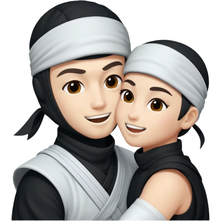 Ninja nike blanco, dando besos emoji