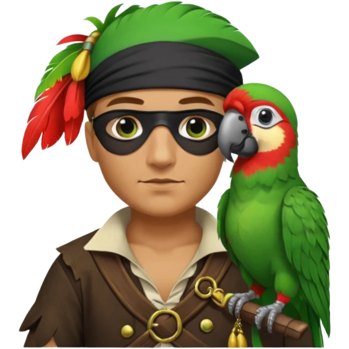 pirate and parrot emoji