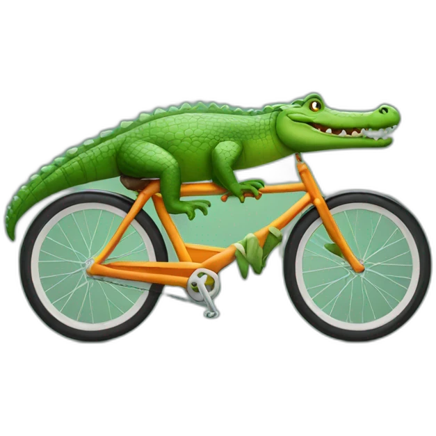 crocodile in bike emoji