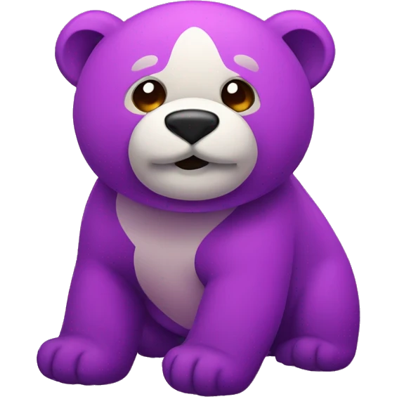 Oso rosa con morado emoji