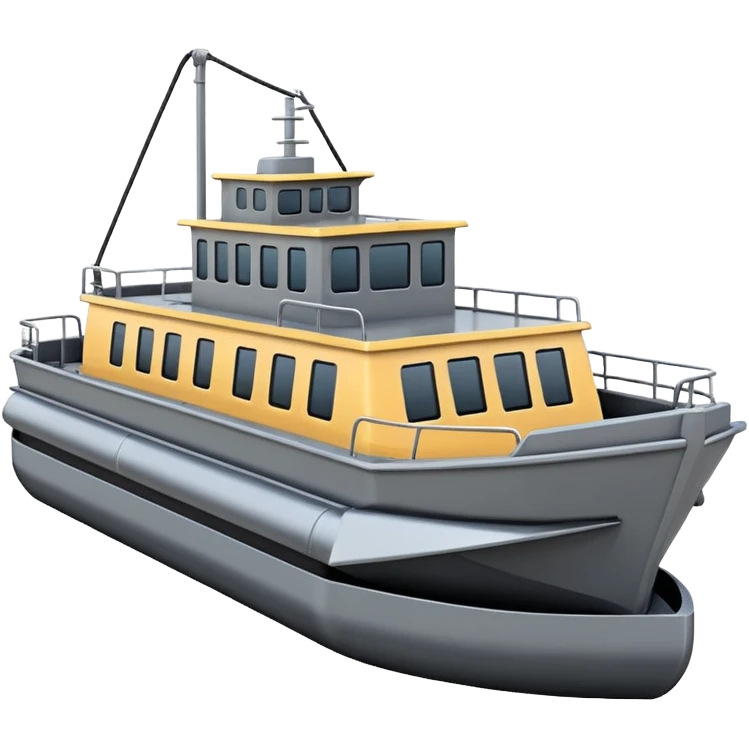 modern barge boat emoji