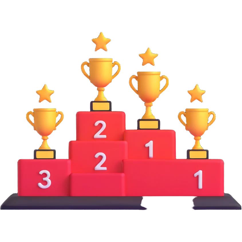 racing victory podium with three places for winners emoji