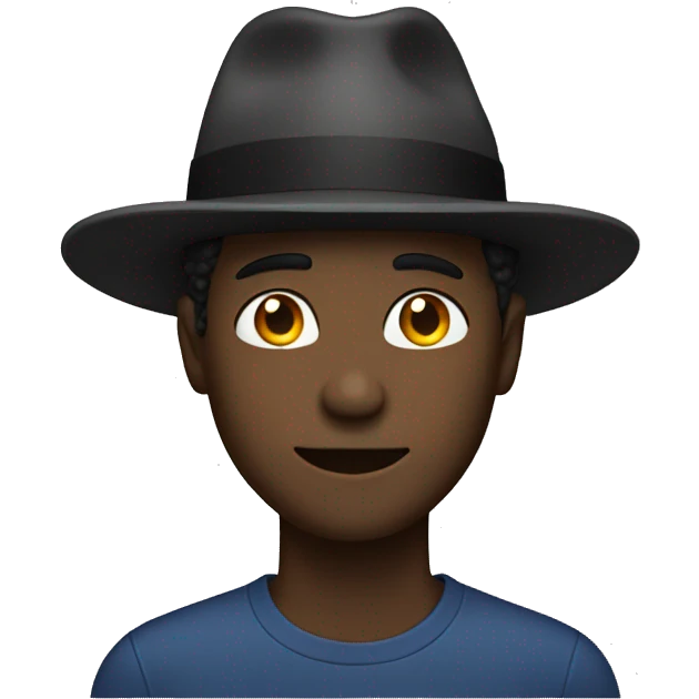 Black guy with hat emoji