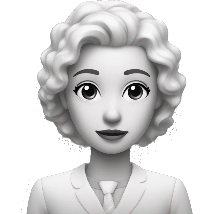 heartfelt elegance in monochrome emoji