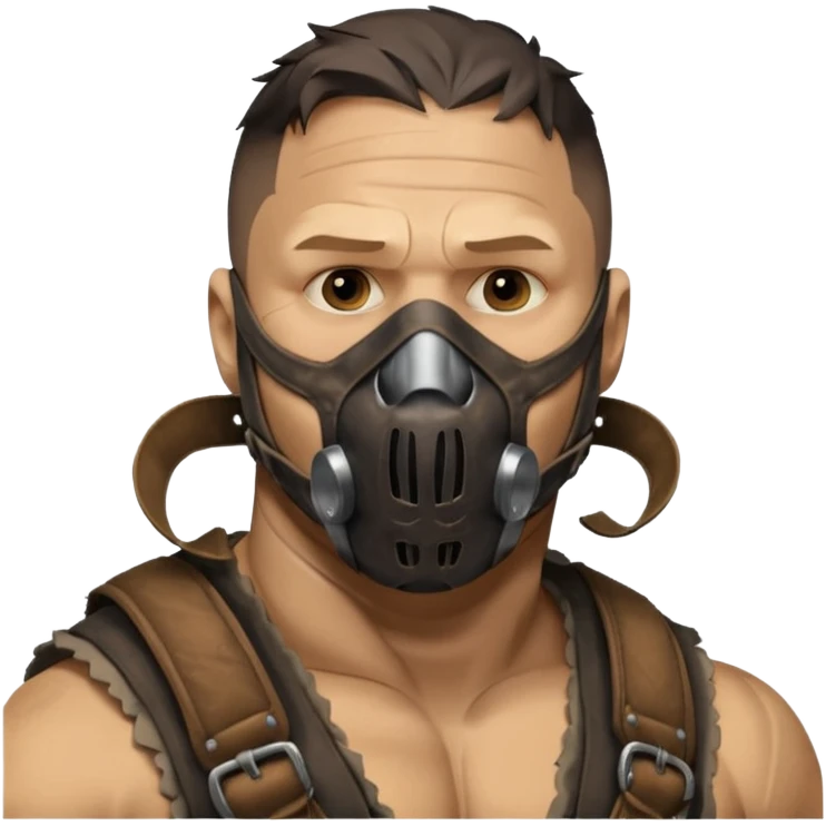 tom hardys bane from batman the dark knight, as mask that only covers his mouth emoji