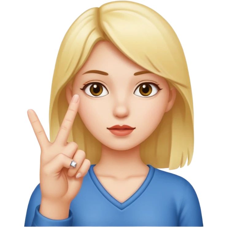 Girl sticking the middle finger up emoji