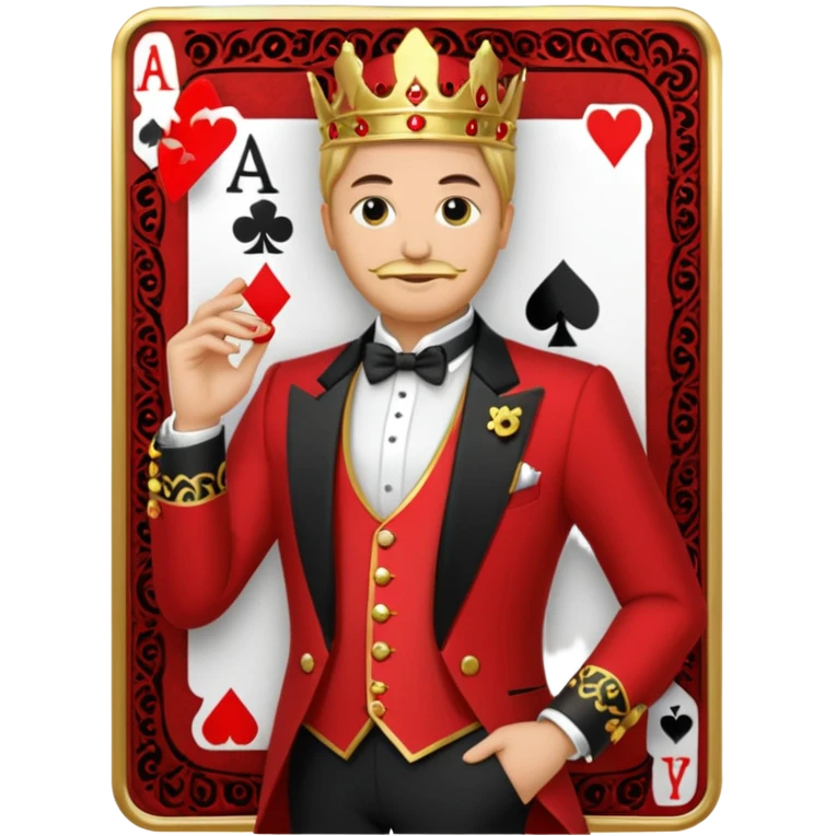Solitaire card king emoji