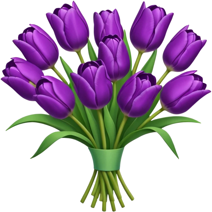 Bouquet of purple tulips emoji