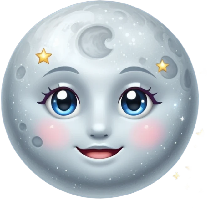 Vintage Sparkle  Moon emoji