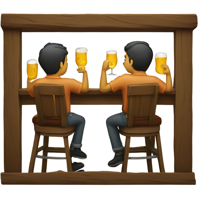 Bar with TWO BROTHERS sign emoji