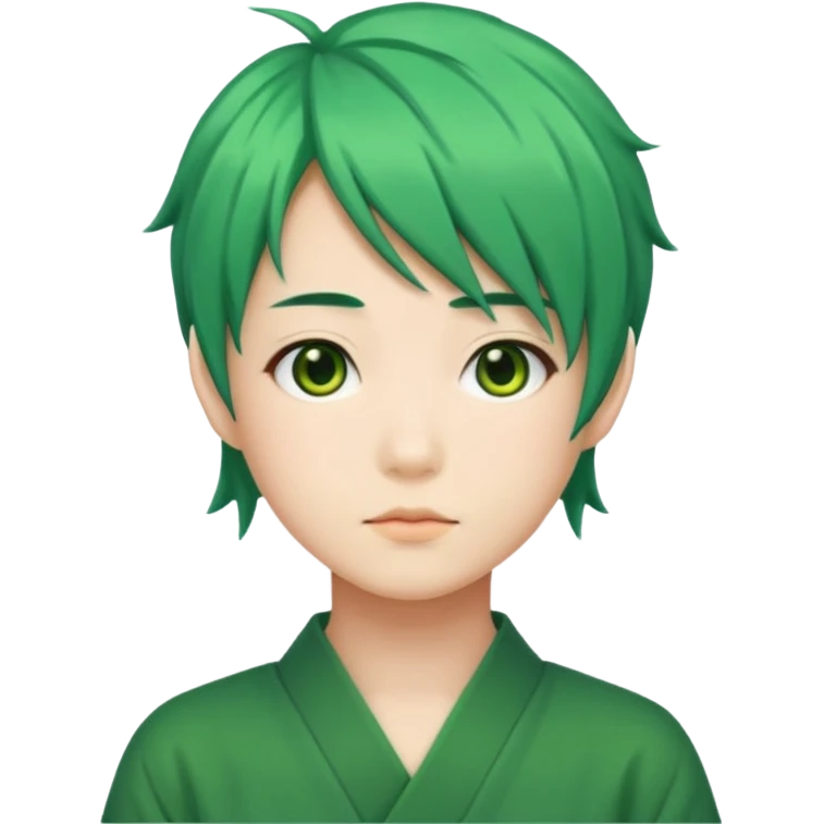 japanese green haired emoji