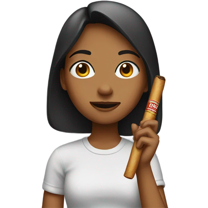 Girl with a blunt emoji