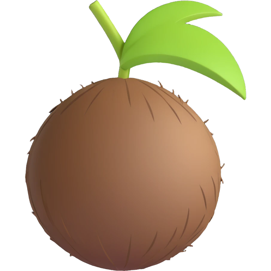 A coconut emoji