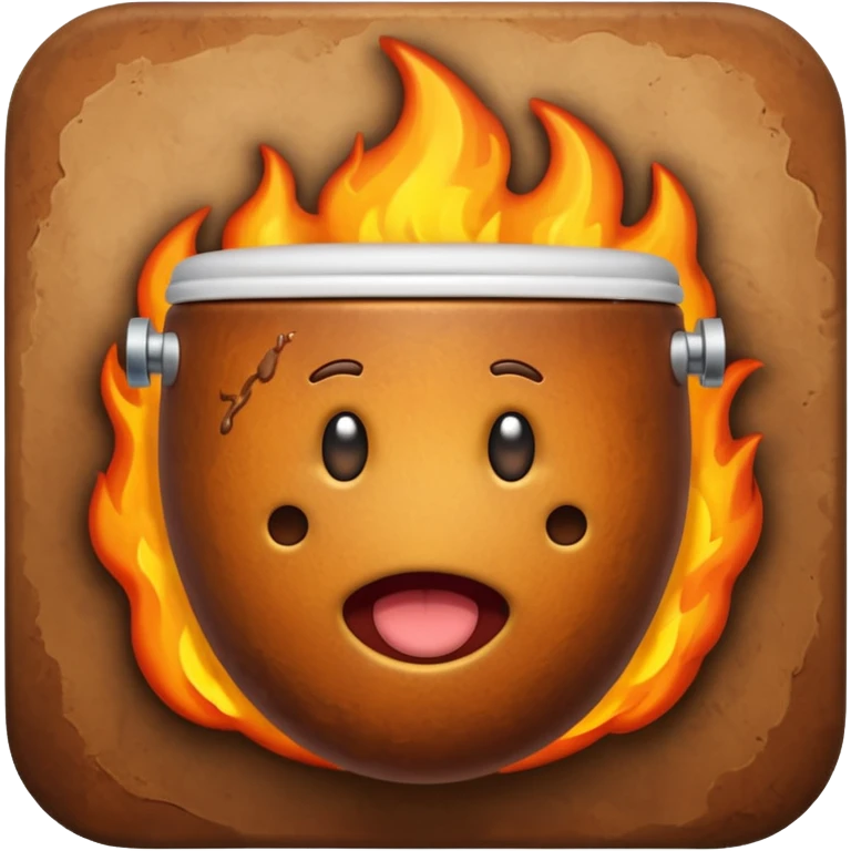 poop emoji in a fiery toilet emoji