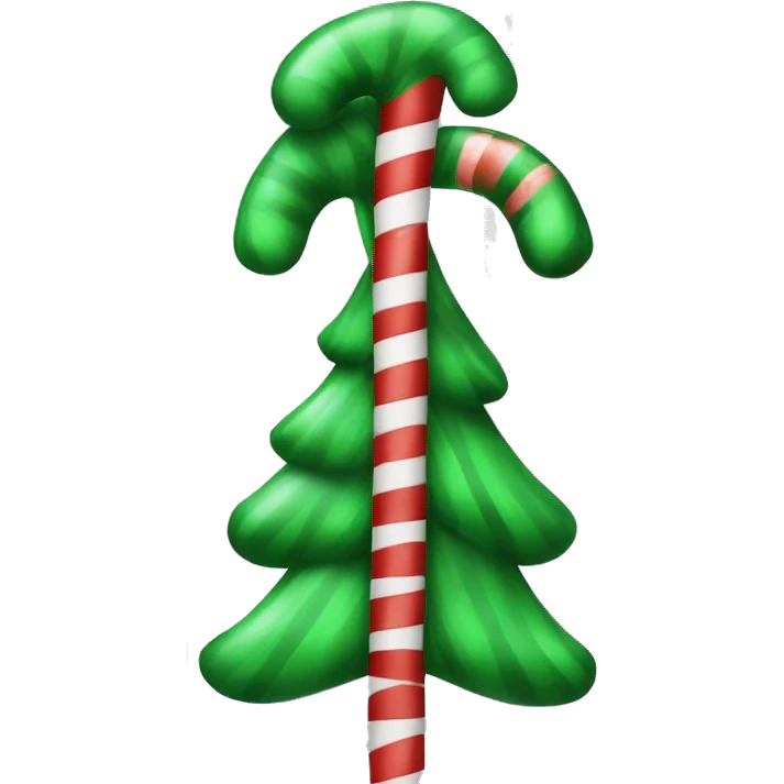 Candy cane Christmas tree emoji