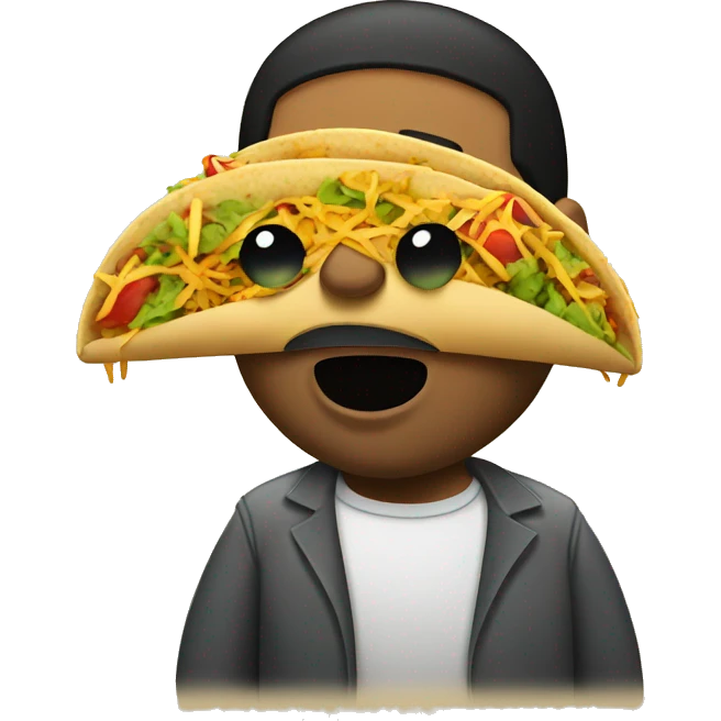 Drake eating a taco emoji