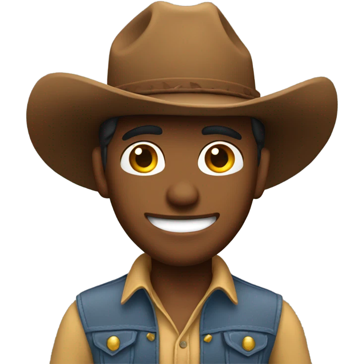 The regular cowboy emoji but with a brown skin not gold emoji