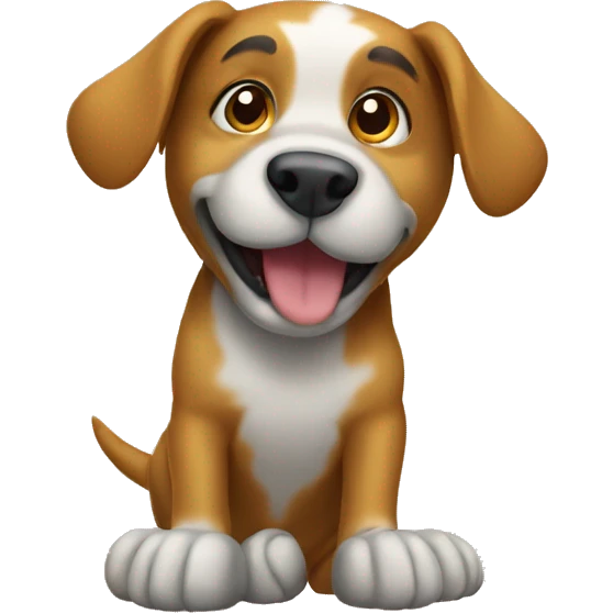Dog is climbing emoji