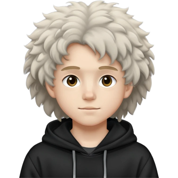 One who wear a black hoodie flufy hear and 14 years old emoji