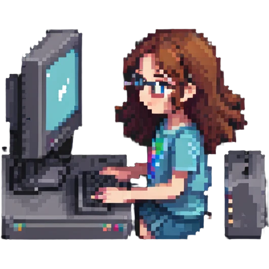chica con computadora emoji