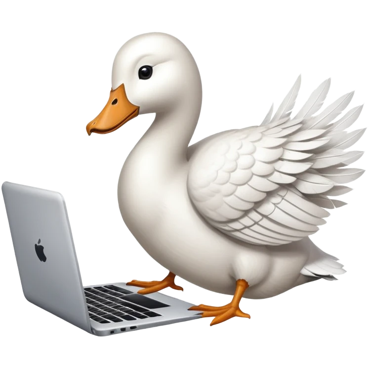 A goose using excel  emoji