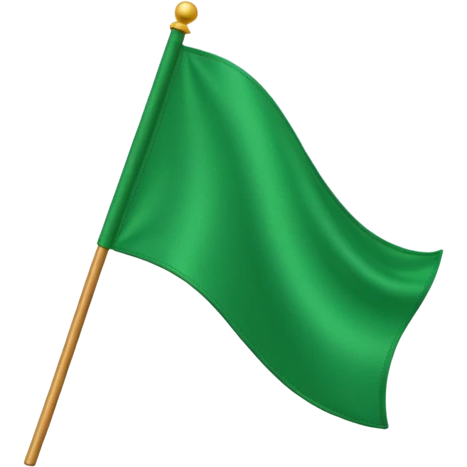 Handheld Flag green emoji