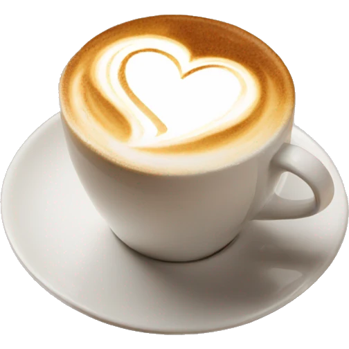 Heart on top of a latte emoji