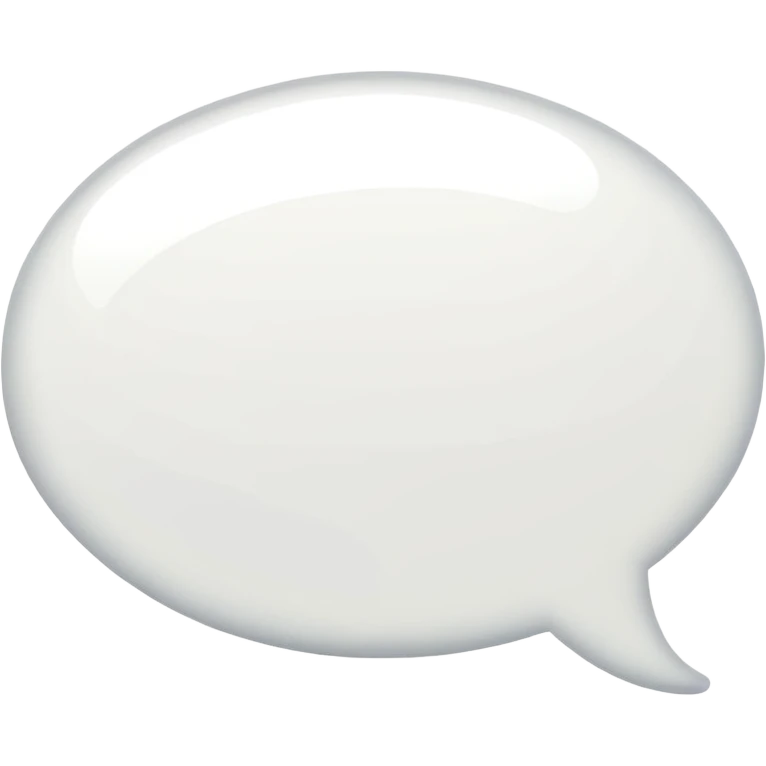 blank white message bubble emoji