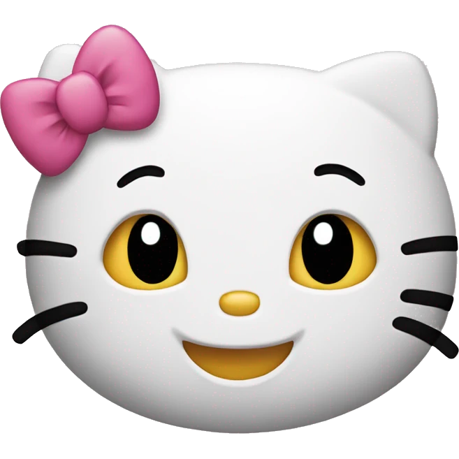 Hello kitty smiling emoji