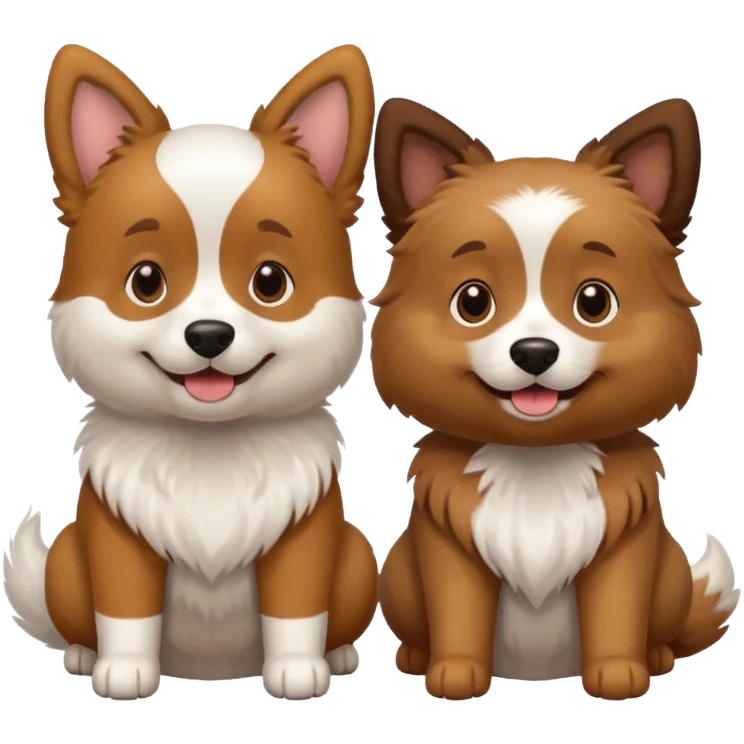 Dog couple emoji