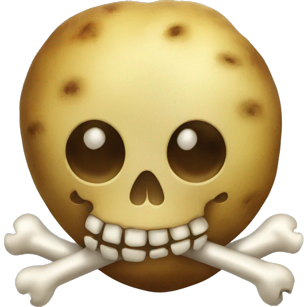 potato skull and crossbones emoji