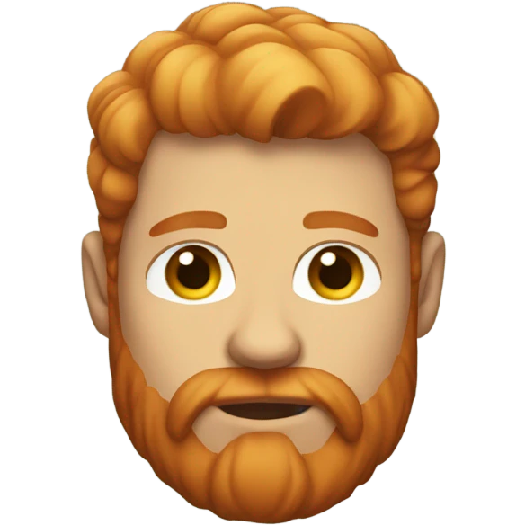 strong short ginger with beard man emoji