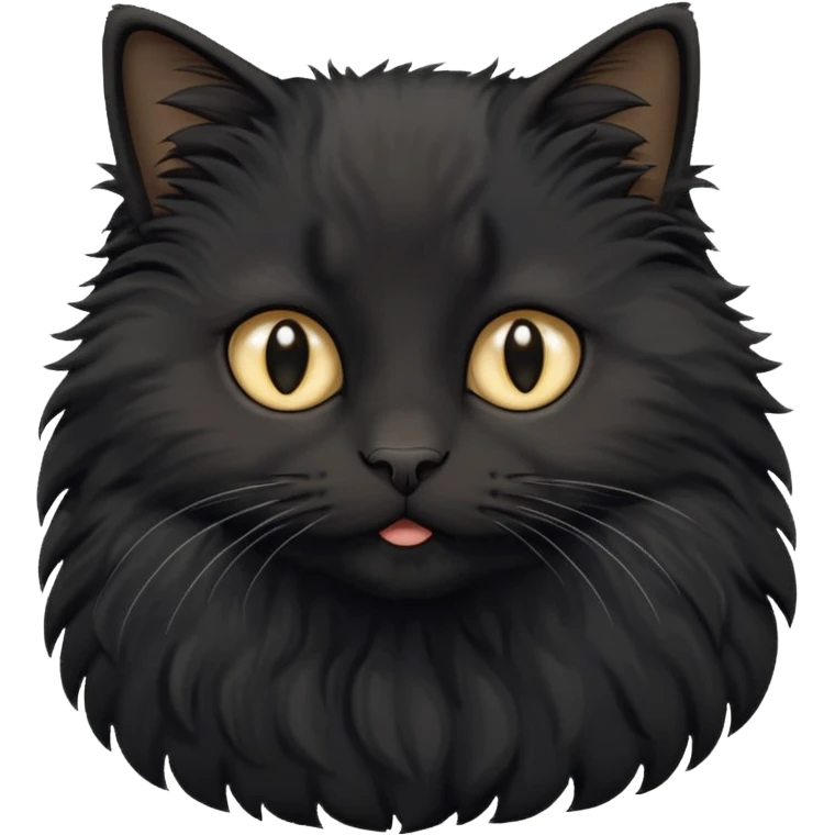 Black fluffy cat goes on holiday to romania emoji