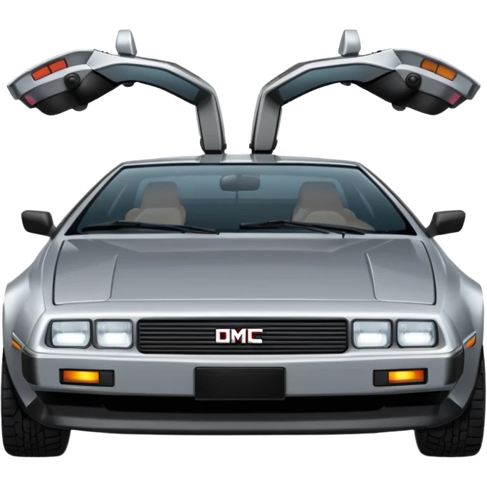 Silver DMC 12 Delorean emoji