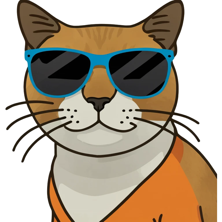 Cat with sunglasses emoji